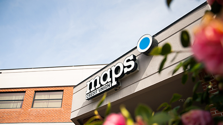 Maps Credit Union Building Logo